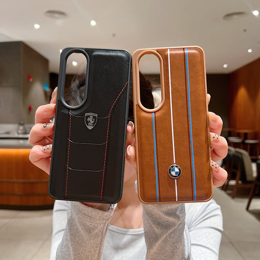 OnePlus Nord CE 4 5g Luxury Branded Car Logo Leather Designer Case - BMW 1