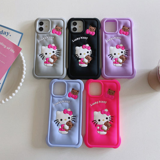 Apple iPhone 12 Hello Kitty Soft Silicon Case (Pattern 1)