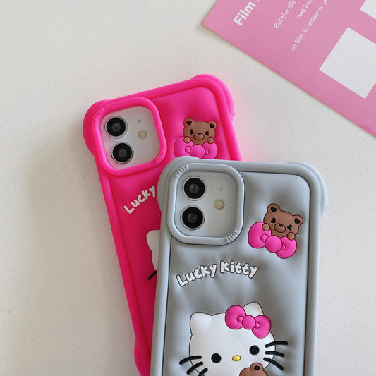 Apple iPhone 12 Hello Kitty Soft Silicon Case (Pattern 5)