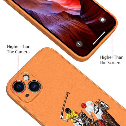 Apple iPhone 14 Plus Premium Embroidery Leather case - Pattern 3