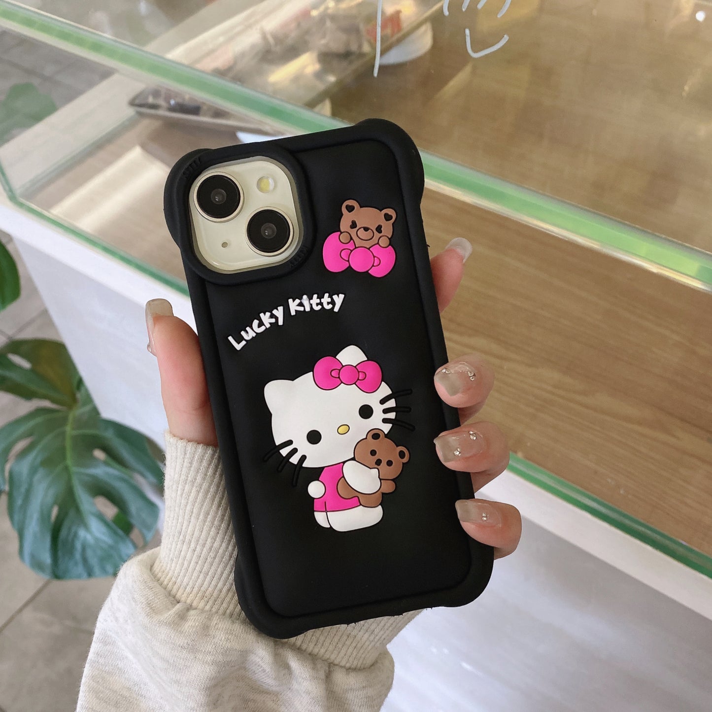 Apple iPhone Hello Kitty Soft Silicon Case (Pattern 1)