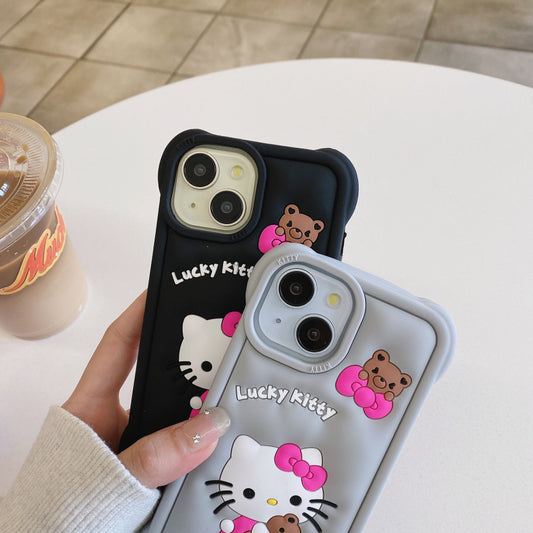 Apple iPhone Hello Kitty Soft Silicon Case (Pattern 5)