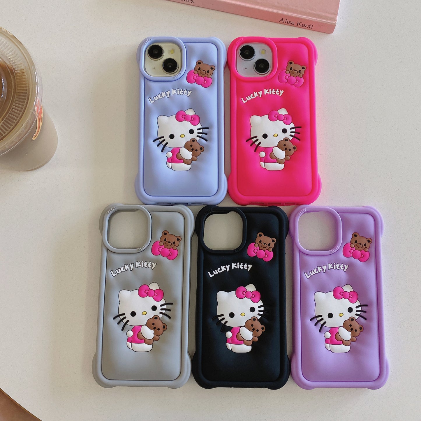 Apple iPhone Hello Kitty Soft Silicon Case (Pattern 1)