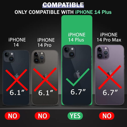 Apple iPhone 14 Plus Anti Yellow Clear Magsafe Back Case Cover - White