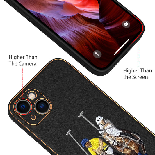 Apple iPhone 14 Plus Premium Embroidery Leather case - Pattern 1