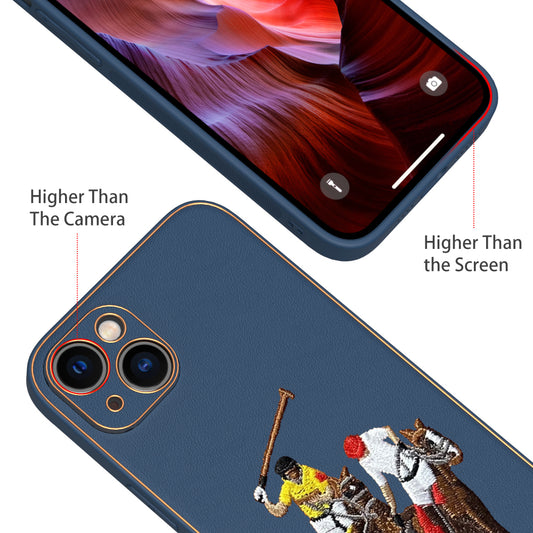 Apple iPhone 14 Plus Premium Embroidery Leather case - Pattern 2