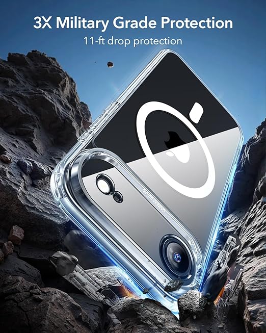 Apple iPhone 17 Air Anti Yellow Clear Magsafe Back Case Cover - White