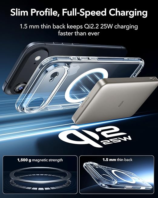 Apple iPhone 17 Air Anti Yellow Clear Magsafe Back Case Cover - White