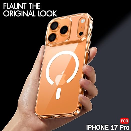 Apple iPhone 17 Pro Anti Yellow Clear Magsafe Back Case Cover - White