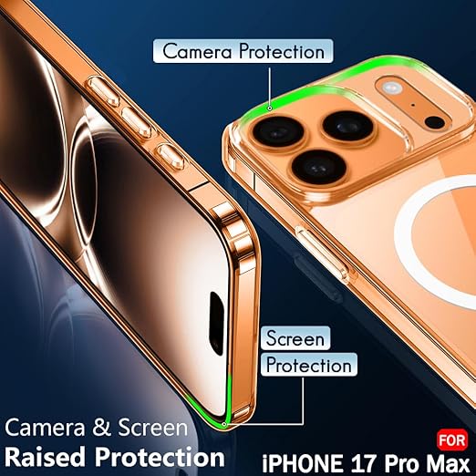 Apple iPhone 17 Pro Max Anti Yellow Clear Magsafe Back Case Cover - White