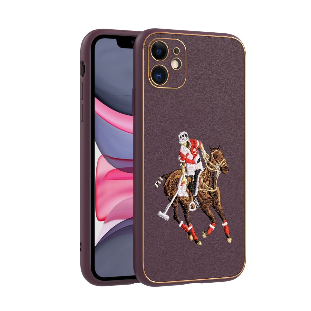 Apple iPhone 11 Premium Embroidery Leather case - Pattern 1