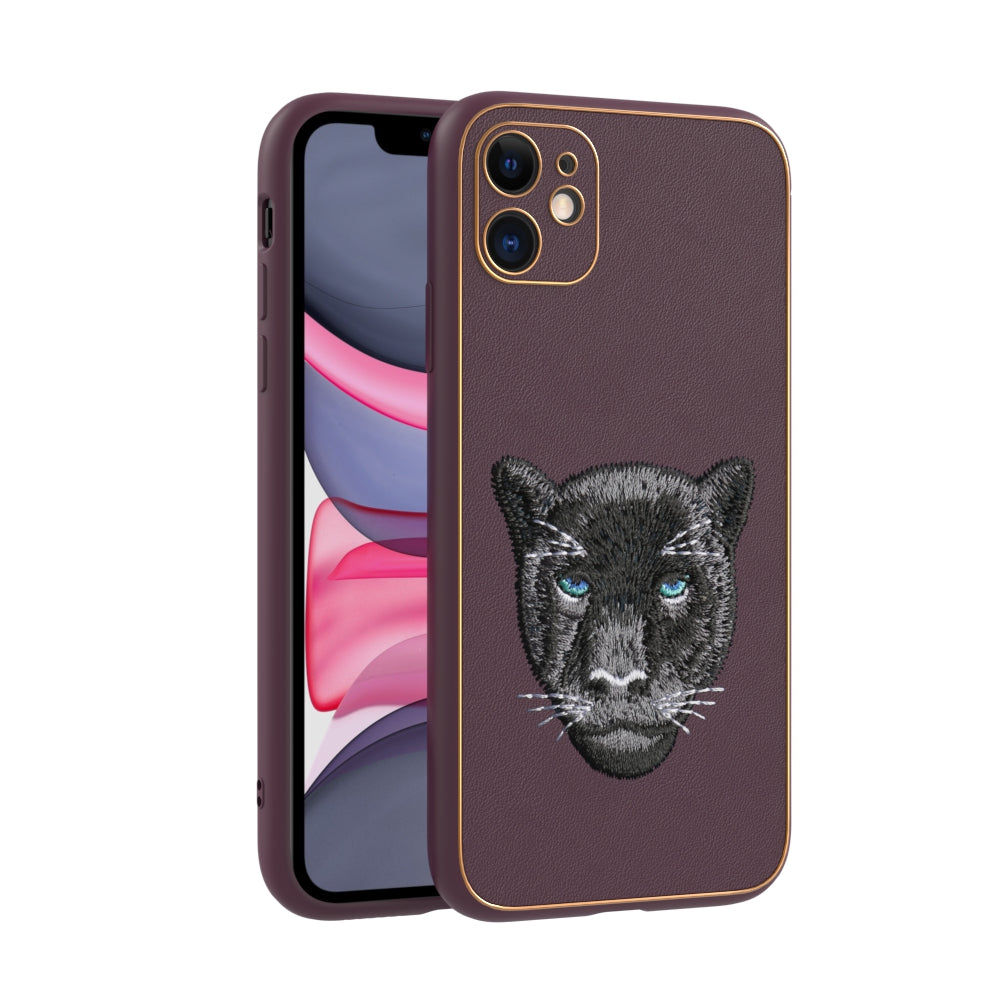 Apple iPhone 11 Premium Embroidery Leather case - Pattern 2