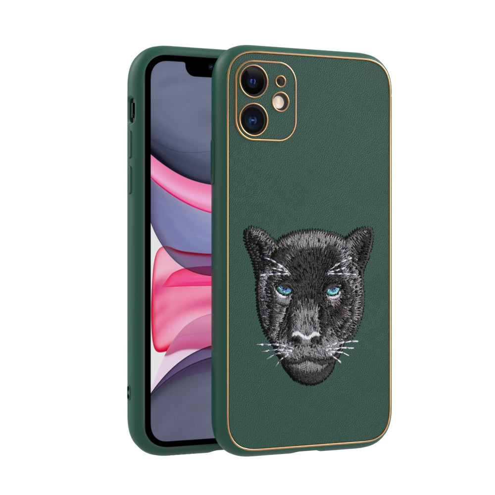 Apple iPhone 11 Premium Embroidery Leather case - Pattern 7