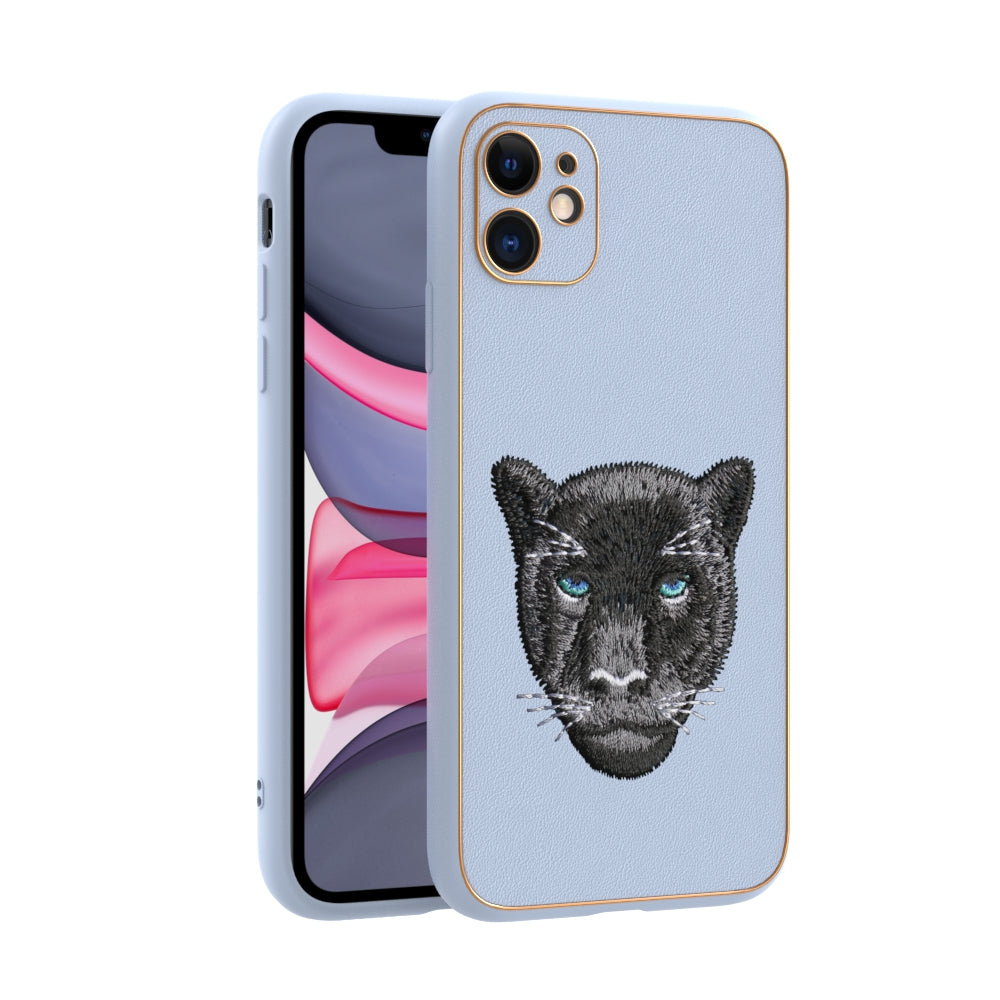 Apple iPhone 11 Premium Embroidery Leather case - Pattern 9
