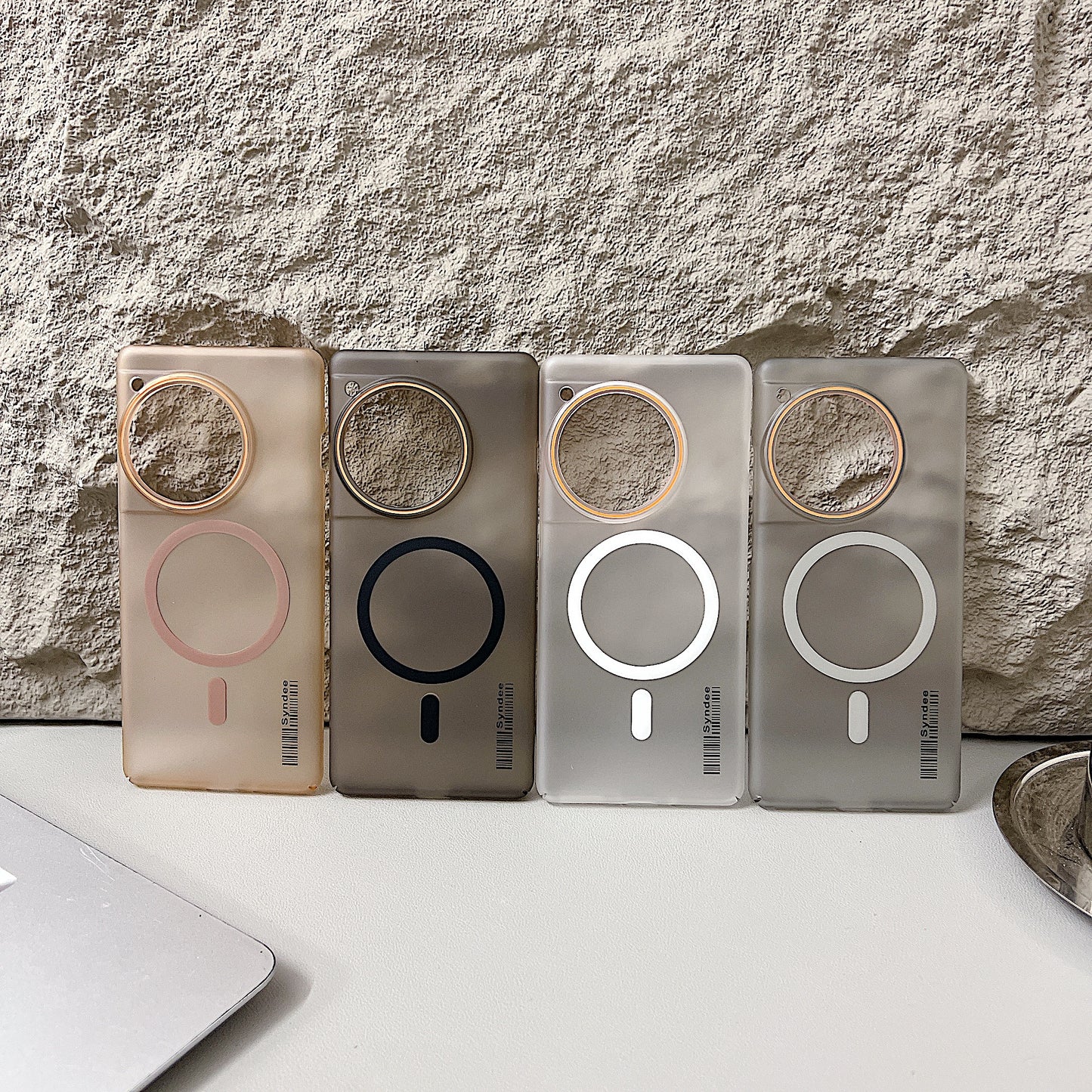 OnePlus 12r 5G Premium Magnetic Frosted Ultra Slim Back Case - Desert Gold