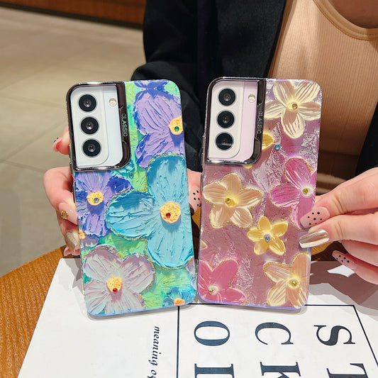 Samsung S22 5G 3D Hot Trending Rhinestone Flowers case - Pattern 1