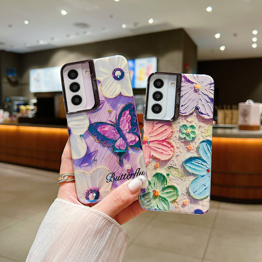 Samsung S22 5G 3D Hot Trending Rhinestone Flowers case - Pattern 5