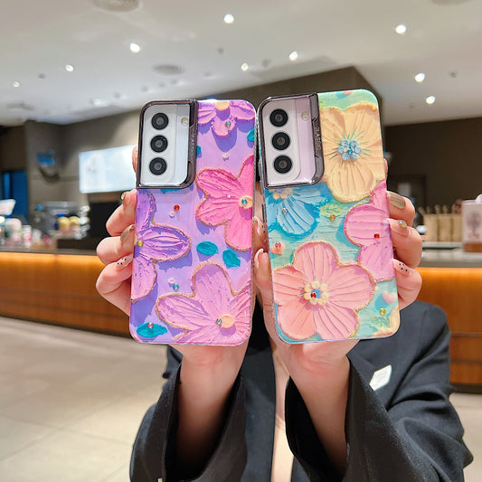 Samsung S22 5G 3D Hot Trending Rhinestone Flowers case - Pattern 3