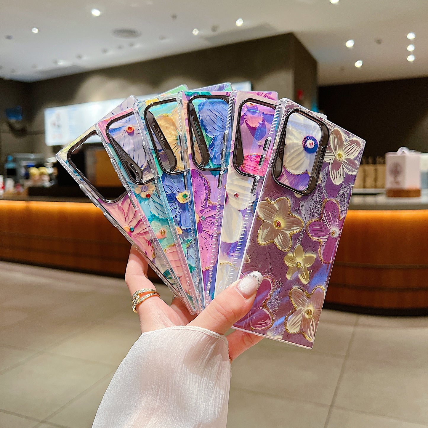 Samsung S22 Ultra 5G 3D Hot Trending Rhinestone Flowers case - Pattern 2