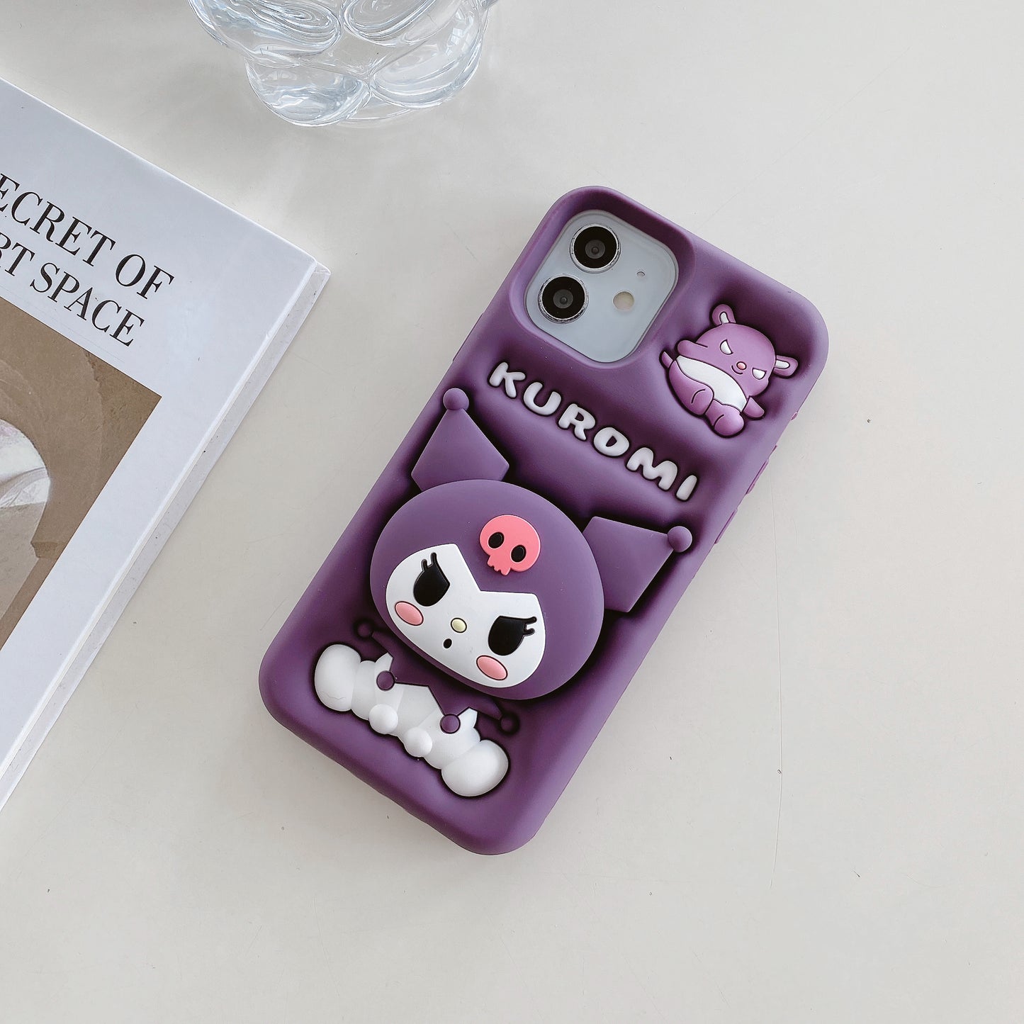 Apple iPhone 11/12 Kuromi Pop Sockets Soft Silicone cases (Kuromi)