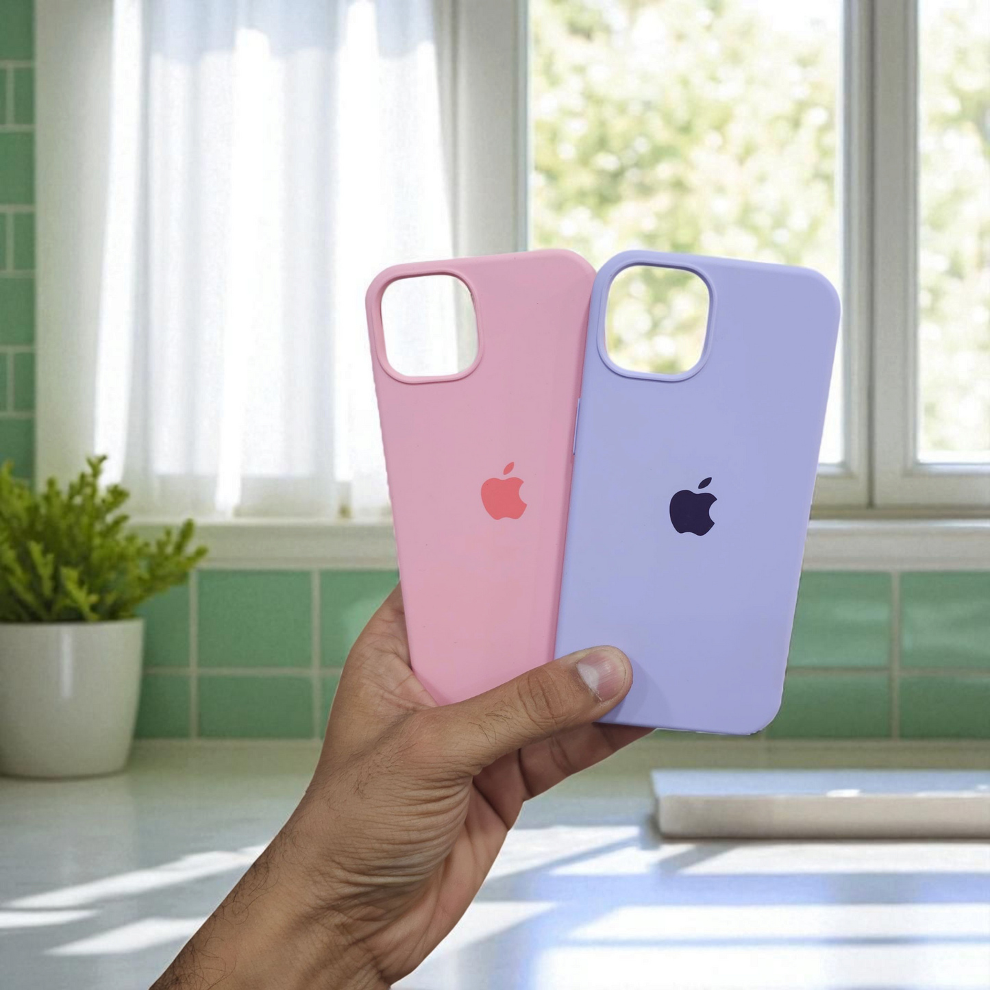 (Pack of 2) Silicone Case Cover for iPhone 13 5G - Combo 2