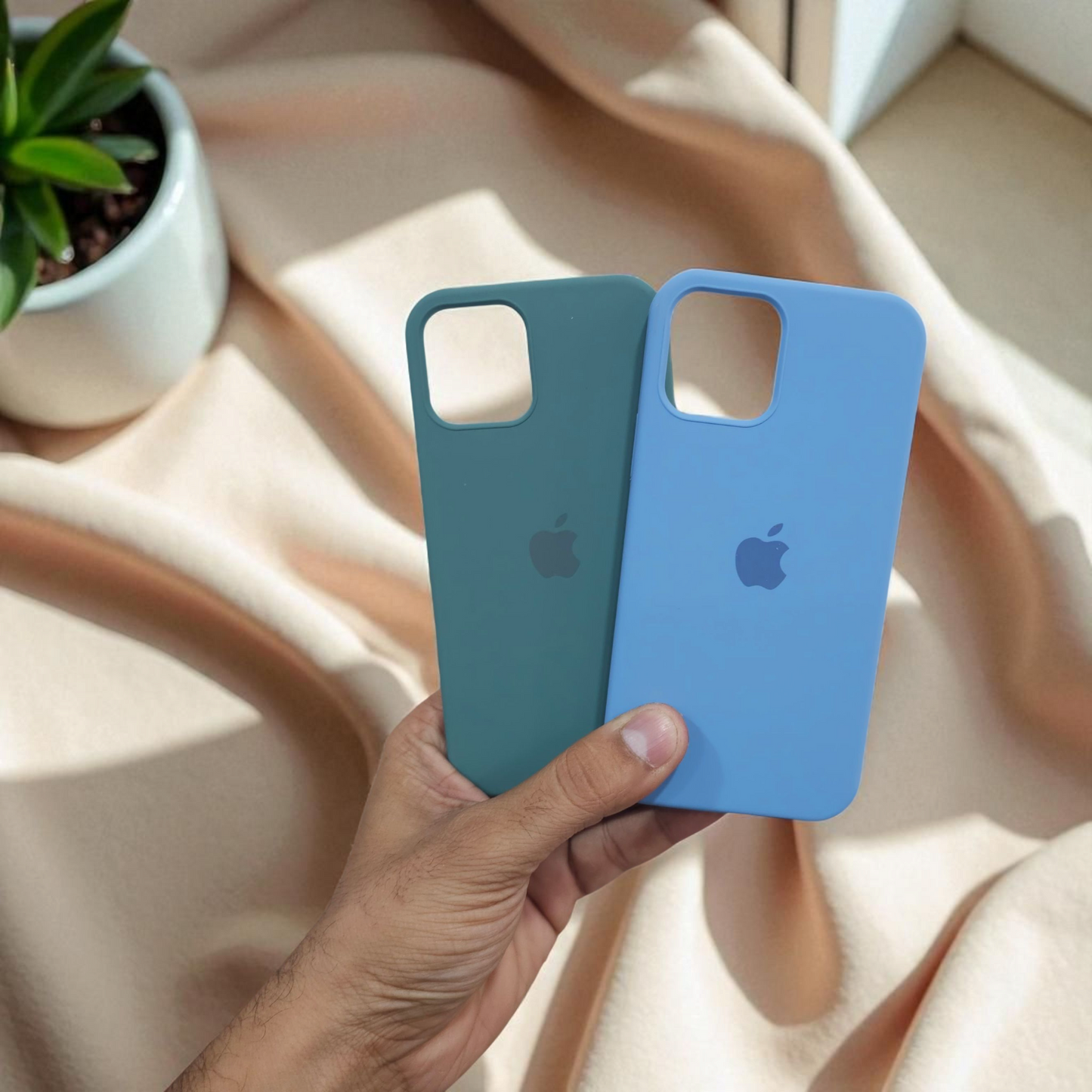 (Pack of 2) Silicone Case Cover for iPhone 13 5G - Combo 4