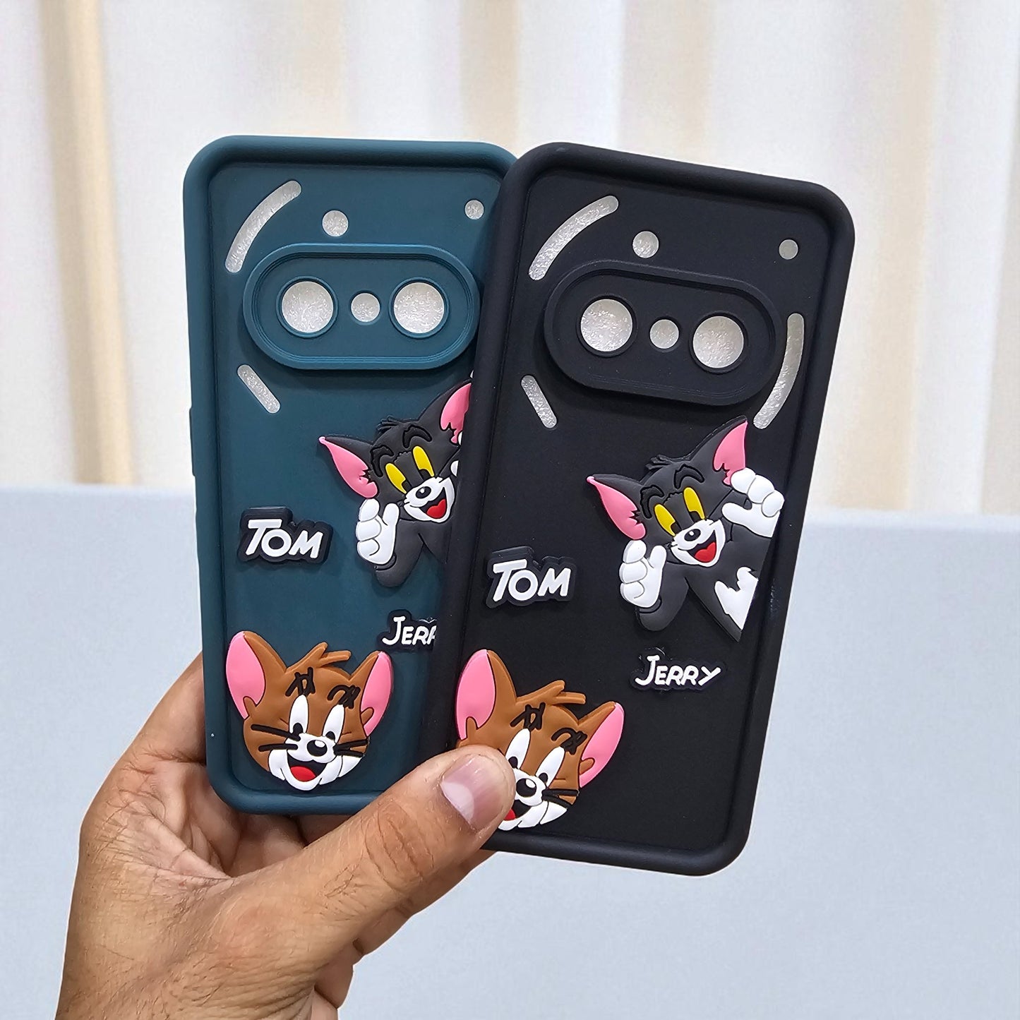 (Pack of 2)Nothing Phone 3A 5G Soft Silicone tom & jerry Back Cover Case - Combo 1