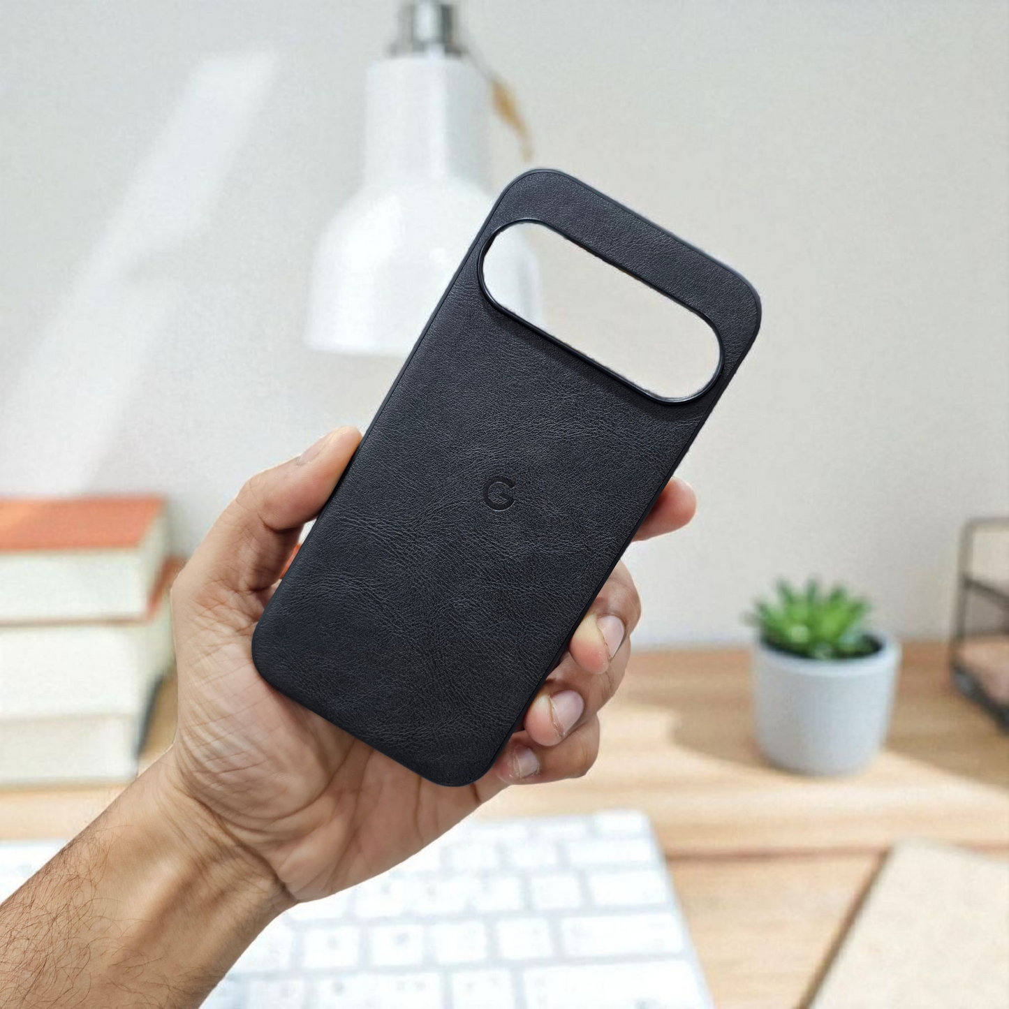 Google Pixel 10 Pro XL 5g Premium Leather Back Case Cover - Black