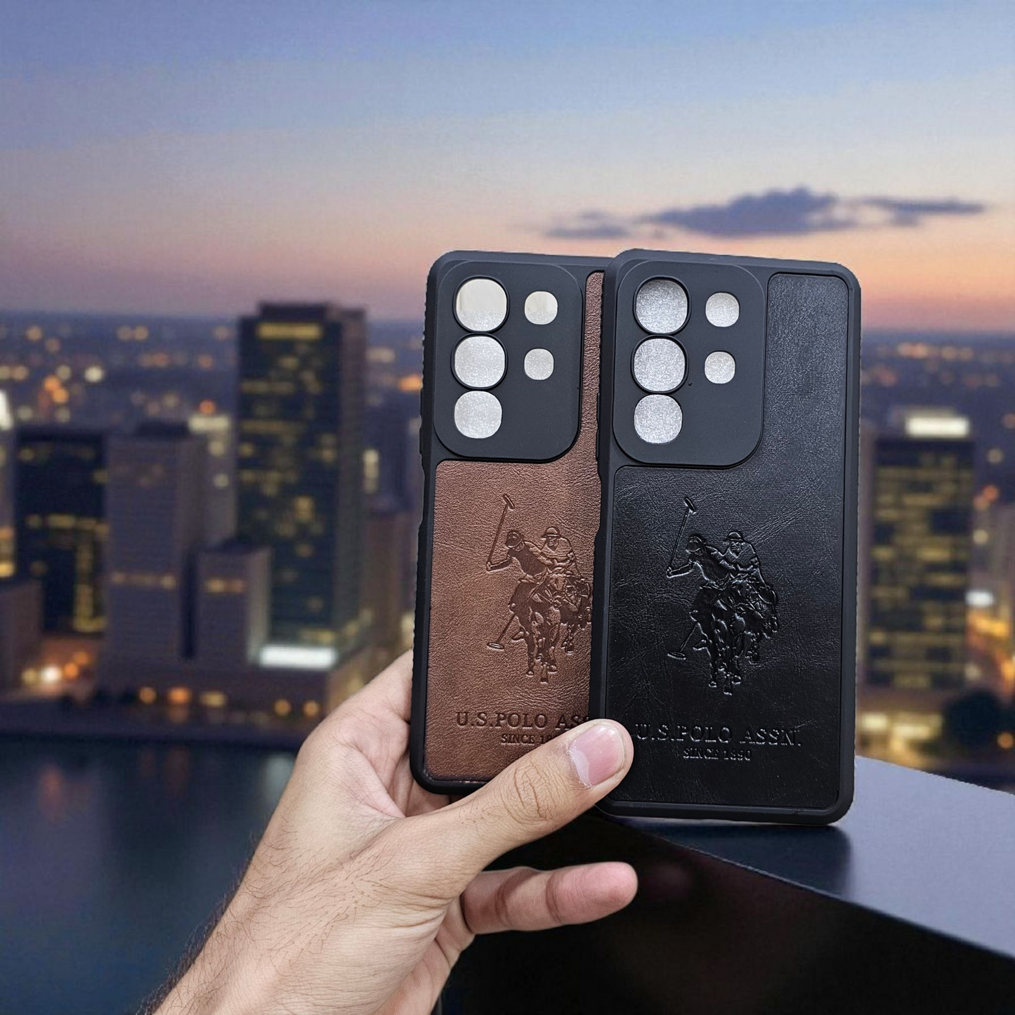 (Pack of 2)Vivo T4x/iQoo Z10x 5g Polo Leather Finish Soft Back Case Cover - Combo 1