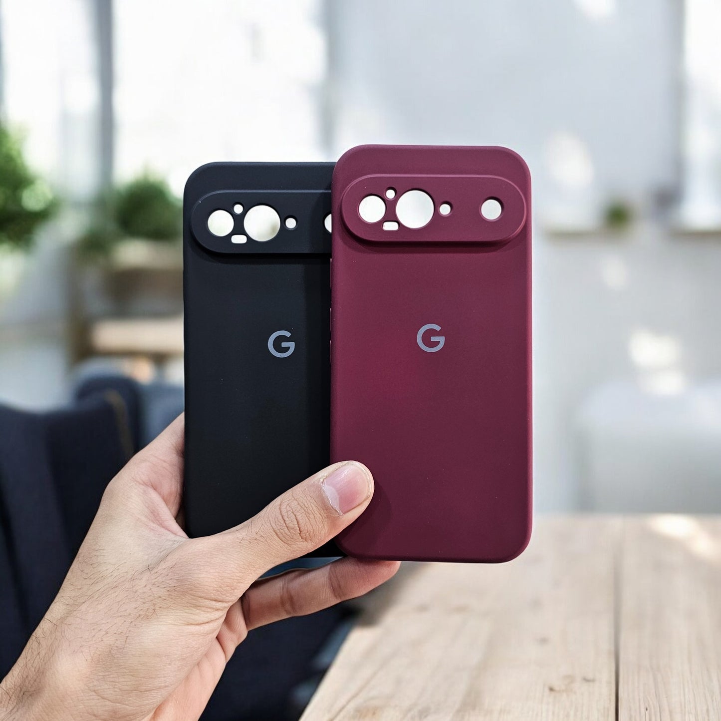 (Pack of 2) Google Pixel 9 5G Silicone Case Cover - Combo 2