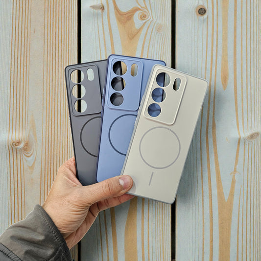 Vivo V29/V29 Pro 5g Premium Magsafe Printed Candy Color Back Case - Cream White