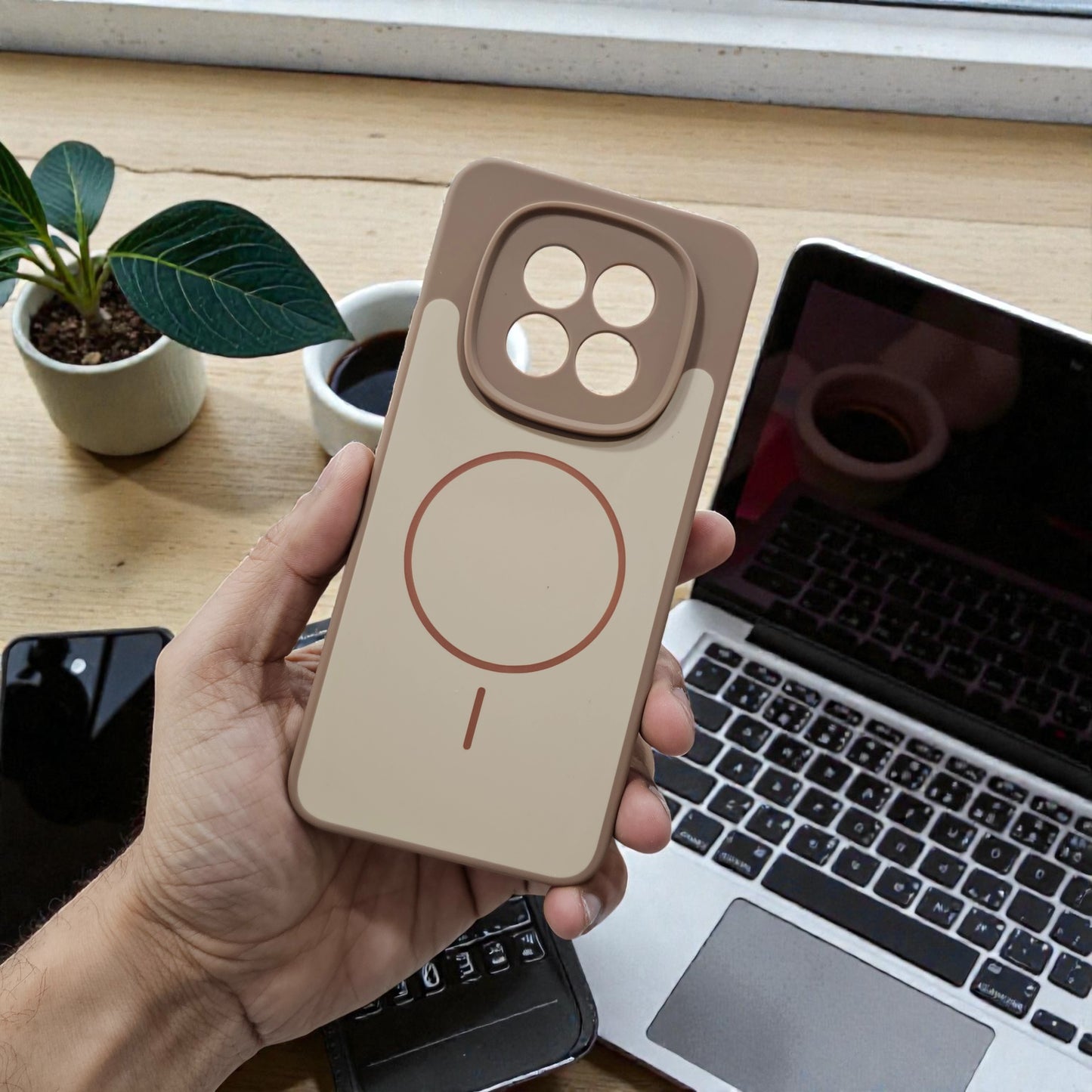 Oppo F29 5g Premium Magsafe Printed New Candy Color Back Case - Brown