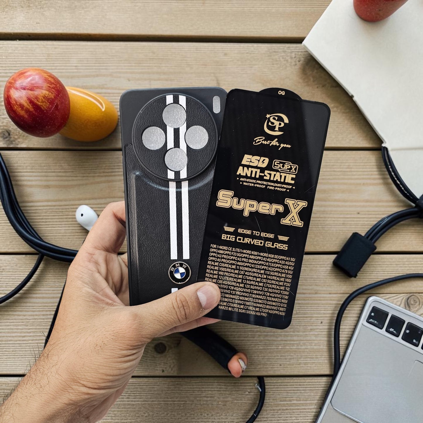 (Free Tempered)(Free Tempered)Redmi 14C/A4 5g Premium Car Logo Leather Back Case Pouch - pattern 3