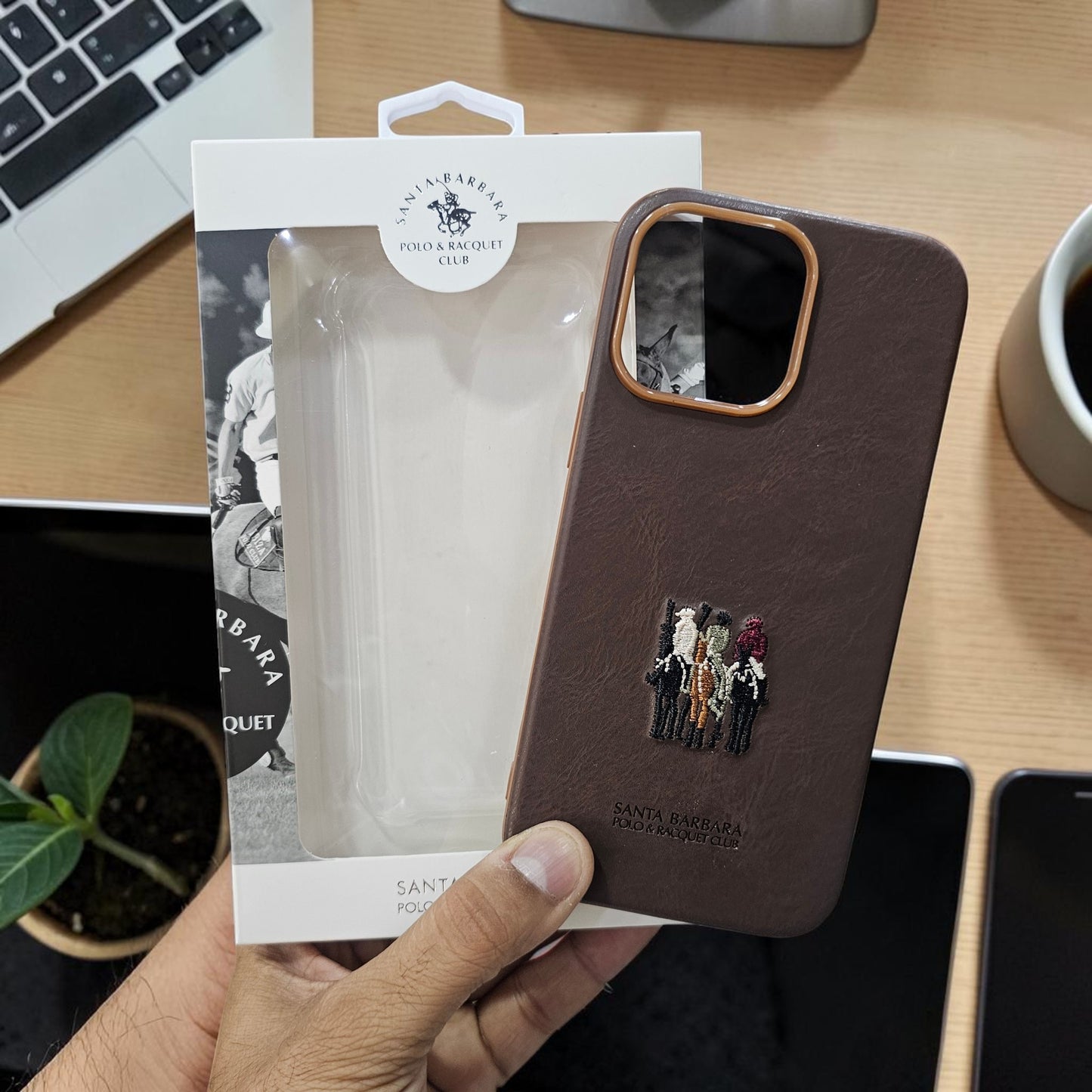 Apple iPhone 15 pro Max Premium Us Polo Santa Barbara Justin Seris - Brown