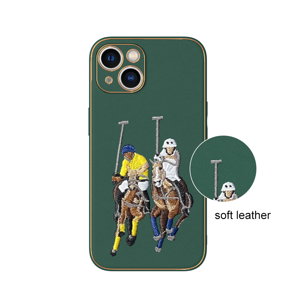 Apple iPhone 14 Premium Embroidery Leather case - Pattern 1