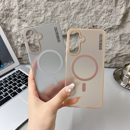 Samsung A56 5G Premium Magnetic Frosted Ultra Slim Back Case - Desert Gold