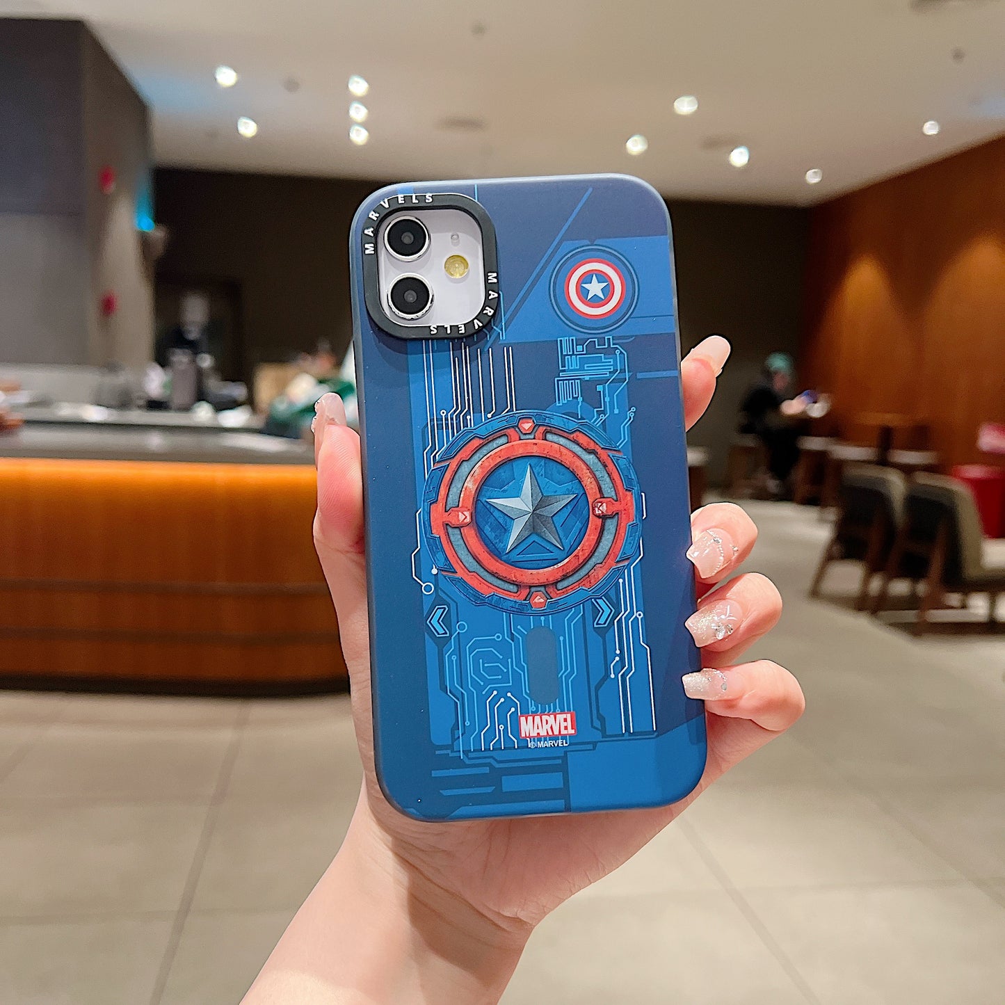 Apple iPhone 12/12 Pro Premium Captain America IMD Printed Back Case - Captain America