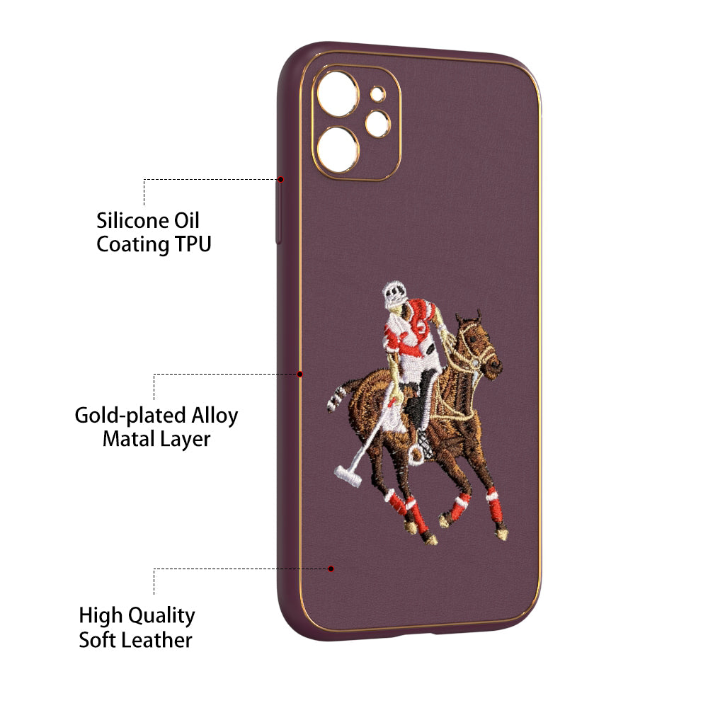 Apple iPhone 11 Premium Embroidery Leather case - Pattern 1