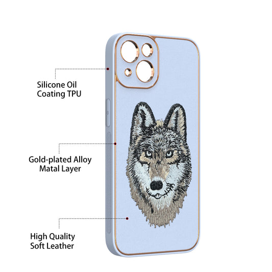 Apple iPhone 13 Premium Embroidery Leather case - Pattern 2