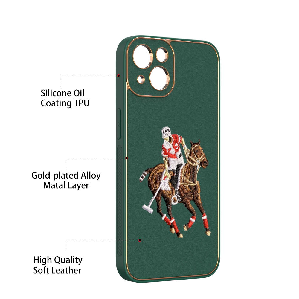 Apple iPhone 13 Premium Embroidery Leather case - Pattern 7