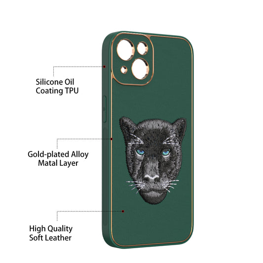 Apple iPhone 13 Premium Embroidery Leather case - Pattern 8