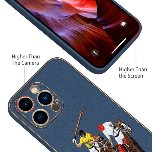 Apple iPhone 14 Pro Max Premium Embroidery Leather case - Pattern 3