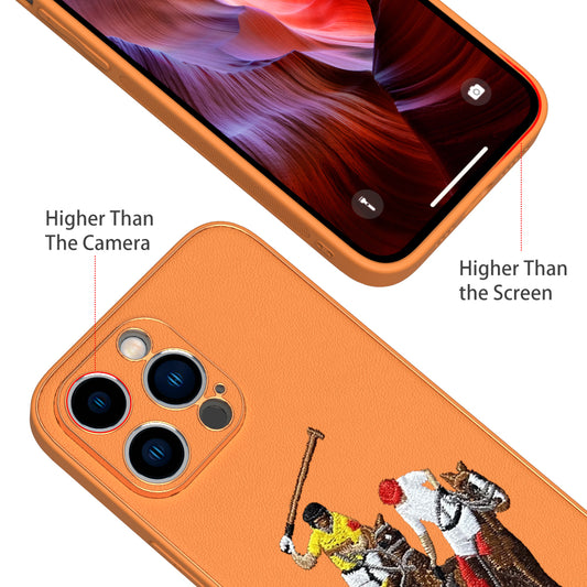 Apple iPhone 14 Pro Max Premium Embroidery Leather case - Pattern 2