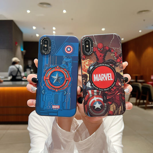 Apple iPhone X/Xs Premium Captain America IMD Printed Back Case - Captain America