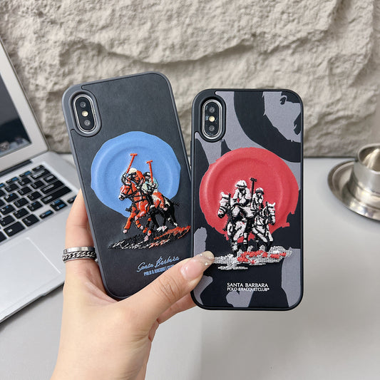 Apple iPhone X/Xs Premium US POLO Assn. Embroidery Leather case with Magsafe - Jockey 5