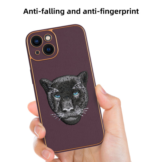 Apple iPhone 13 Premium Embroidery Leather case - Pattern 10