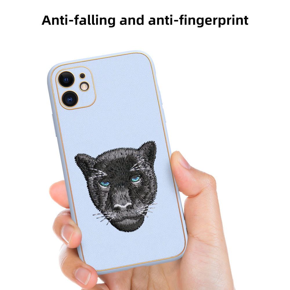 Apple iPhone 11 Premium Embroidery Leather case - Pattern 9