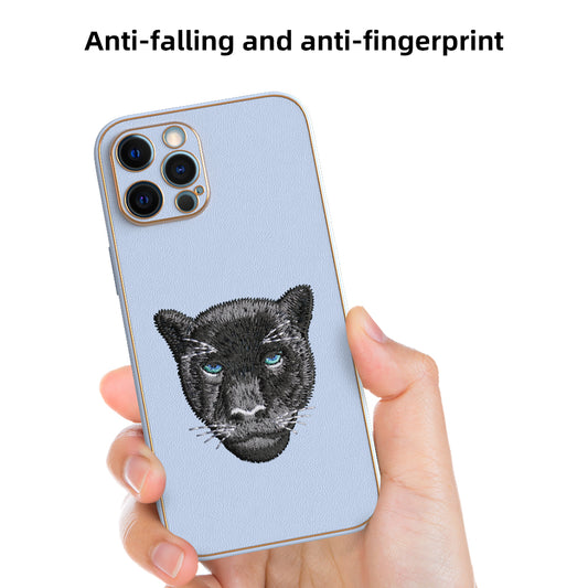 Apple iPhone 12 Pro Max Premium Embroidery Leather case - Pattern 1