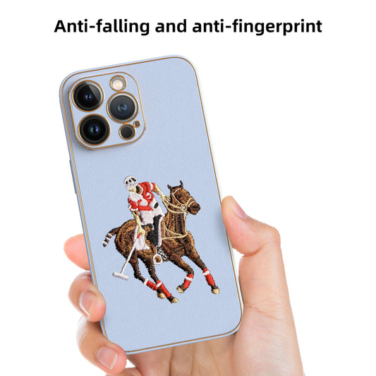 Apple iPhone 13 Pro Premium Embroidery Leather case - Pattern 2