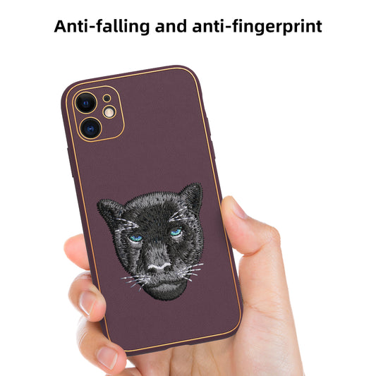 Apple iPhone 11 Premium Embroidery Leather case - Pattern 2